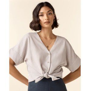Vetta Classic Capsule Girlfriend Shirt, XS, tan-stripe